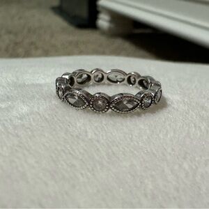 Pandora Marquise and Round Eternity Ring